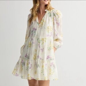 TAYLOR Ruffle Hem Smock Dress